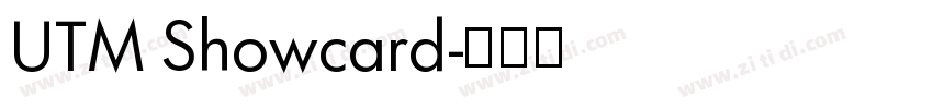 UTM Showcard字体转换